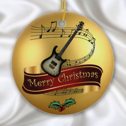 Electric Guitar Ceramic Ornament