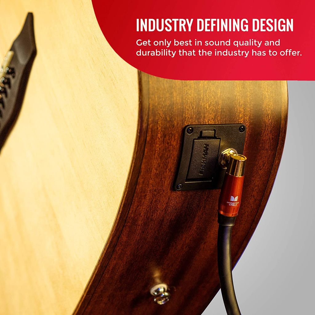 Monster Prolink Acoustic Instrument Cable: Right Angle to Straight, 12 ft, Angled to Straight 1/4 Plugs - Image 7