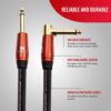 Monster Prolink Acoustic Instrument Cable: Right Angle to Straight, 12 ft, Angled to Straight 1/4 Plugs - Image 2