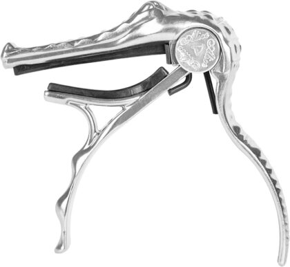 Acoustic Guitar Alligator Capo - Aluminum Alloy Pearl Chrome Color Guitar Capo for Acoustic Guitar