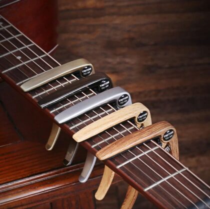 Woodgrain/Aluminum Guitar Capo Single