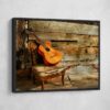 "Lonely Guitar" Canvas Print - 24"x32" - Image 2