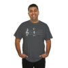Shhh! Unisex Heavy Cotton Tee - (Black Design on Color) - Image 41