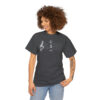 Shhh! Unisex Heavy Cotton Tee - (Black Design on Color) - Image 36
