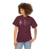 Shhh! Unisex Heavy Cotton Tee - (Black Design on Color) - Image 14