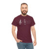 Shhh! Unisex Heavy Cotton Tee - (Black Design on Color) - Image 16