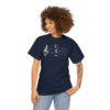 Shhh! Unisex Heavy Cotton Tee - (Black Design on Color) - Image 47