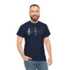Shhh! Unisex Heavy Cotton Tee - (Black Design on Color) - Image 49