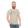 Shhh! Unisex Heavy Cotton Tee - (White Design on Color) - Image 5