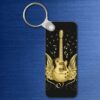 Golden Winged Guitar Keychain