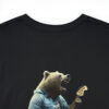 Lake Tahoe Guitar Bear - Unisex Heavy Cotton Tee - Black - Image 8