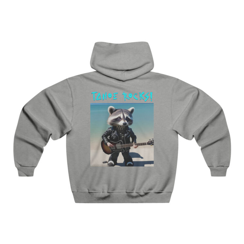 Tahoe Rocks! Raccoon – Men's NUBLEND® Hooded Sweatshirt - Image 5