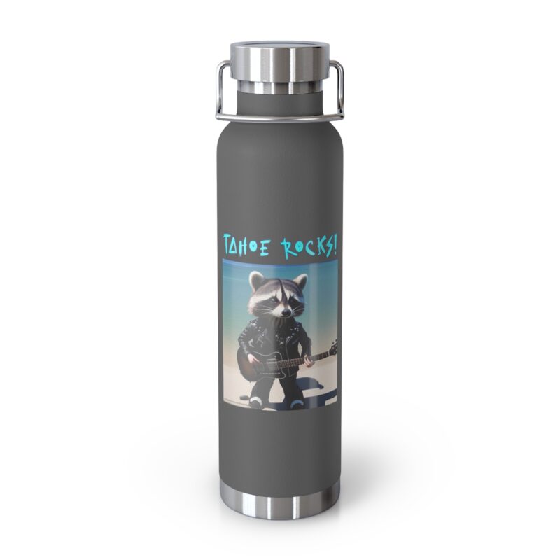 Tahoe Rocks! Raccoon - Copper Vacuum Insulated Bottle, 22oz - Image 2