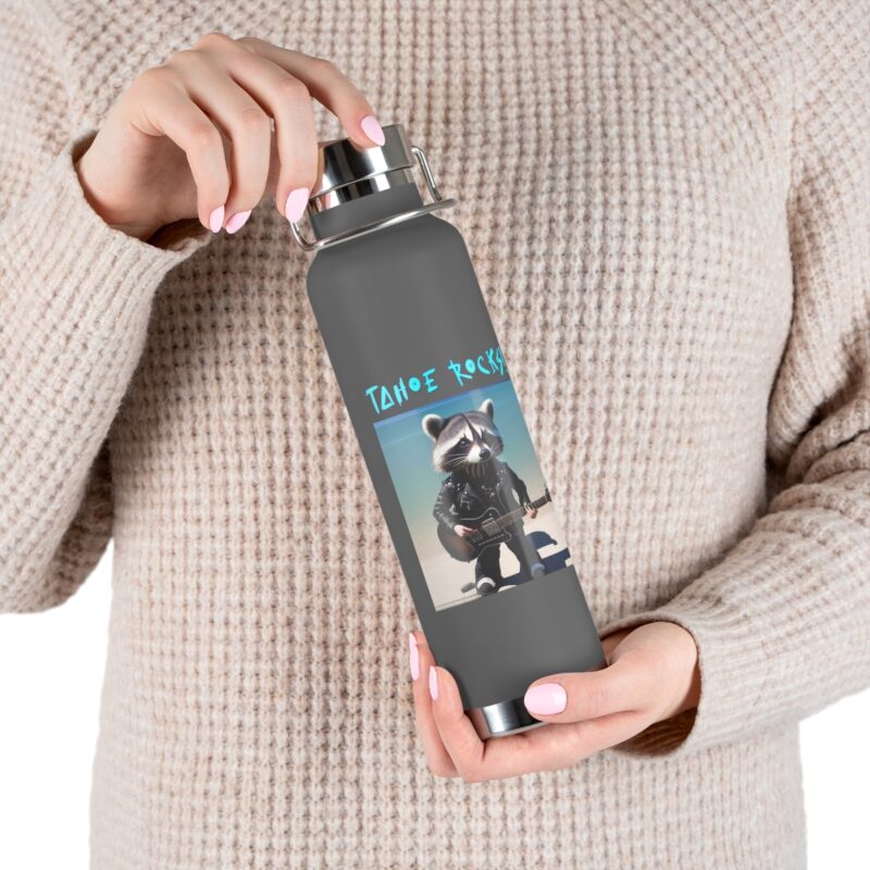 Tahoe Rocks! Raccoon - Copper Vacuum Insulated Bottle, 22oz - Image 13