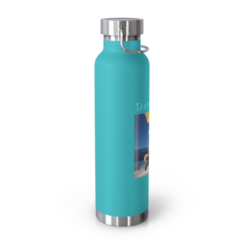 Tahoe Rocks! Coyote - Turquoise Vacuum Insulated Bottle, 22oz - Image 3