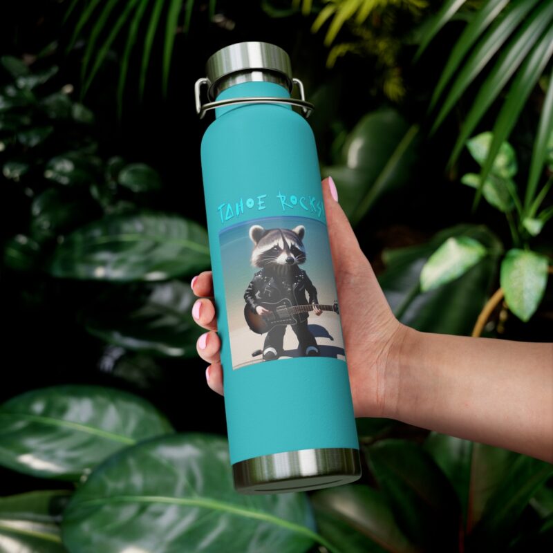 Tahoe Rocks! Raccoon - Copper Vacuum Insulated Bottle, 22oz - Image 21