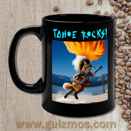Tahoe Rocks! Coyote - 11oz Black Mug