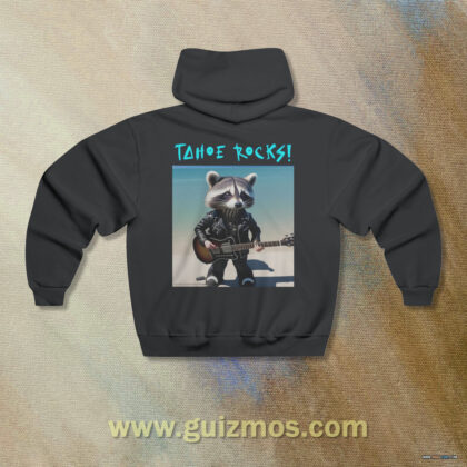Tahoe Rocks! Raccoon – Men's NUBLEND® Hooded Sweatshirt