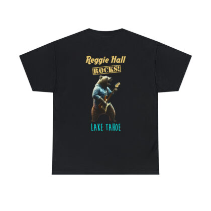Reggie Hall Rocks Lake Tahoe - Unisex Heavy Cotton Tee - Black-1-2