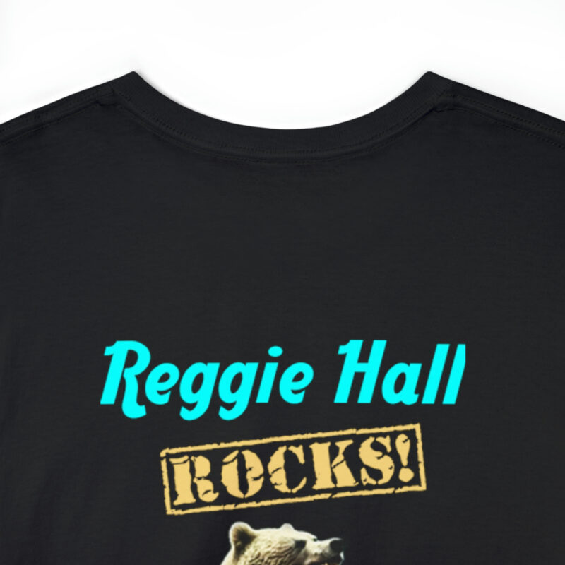 Reggie Hall ROCKS! Lake Tahoe - Unisex Heavey Cotton Tee - Black-CYRG - Image 12