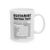 Guitarist Nutrition Mug - 11oz - White - Image 11