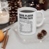 Bass Player Nutrition Mug - 11oz - White