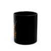 Guitar "Splash" - 11oz Black Mug - Image 6