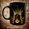 Guitar "Splash" - 11oz Black Mug - Image 2