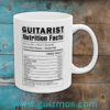 Guitarist Nutrition Mug - 11oz - White - Image 2