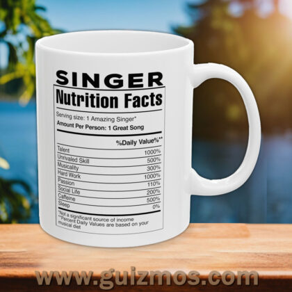 Singer Nutrition Mug - 11oz - White