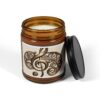 Carved Treble Clef -  Soy Candle in Seven Delicious Scents - Aromatic Amber Jar for Relaxation & Decor - Image 7