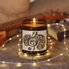 Carved Treble Clef -  Soy Candle in Seven Delicious Scents - Aromatic Amber Jar for Relaxation & Decor - Image 8