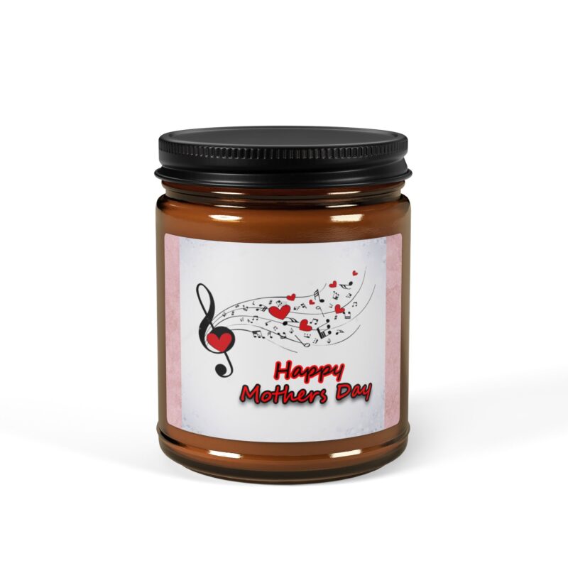 Happy Mother's Day Music Hearts - Soy Candle in Seven Delicious Scents - Amber Jar - Image 6