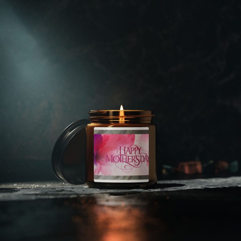 Happy Mother's Day Floral - Soy Candle in Seven Delicious Scents - Amber Jar - Image 5