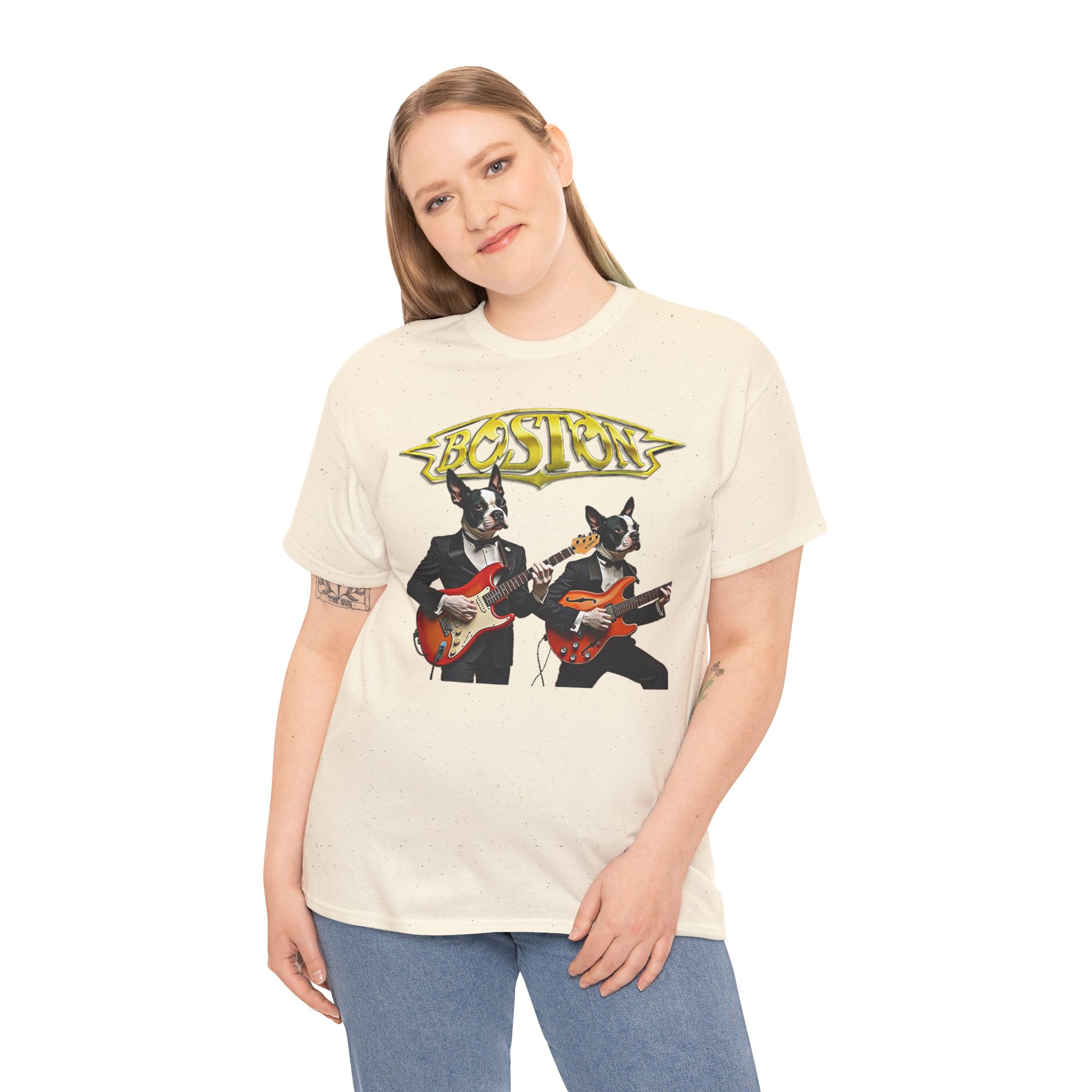 Boston Guitar Dogs Unisex T-Shirt – Vintage Band Graphic Tee - Image 4