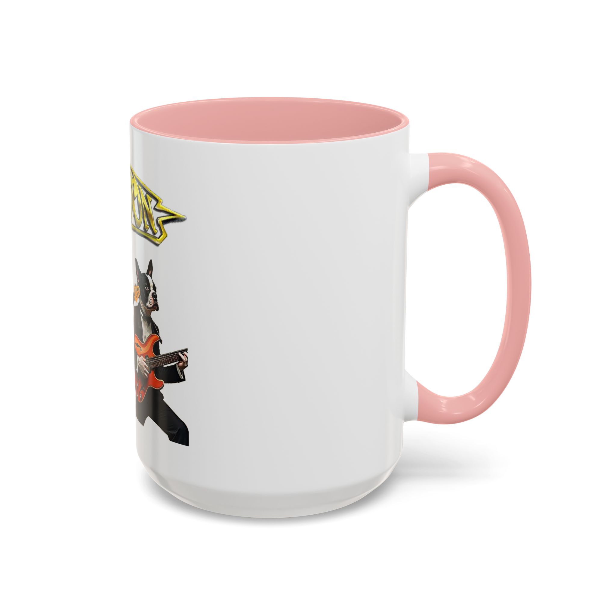 Boston Band Dogs Accent Coffee Mug – Guitarist Boston Terrier Rock Music Gift - (White) - Image 21