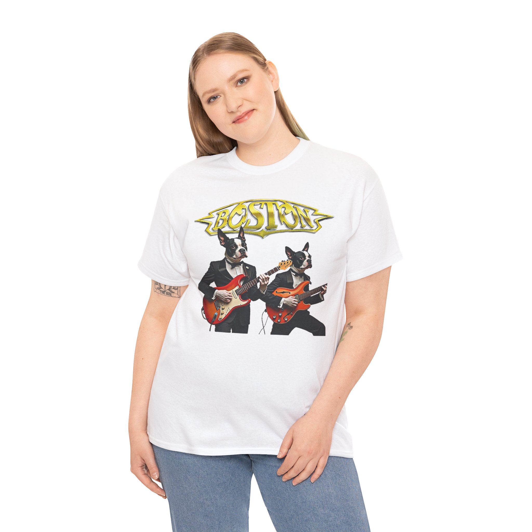 Boston Guitar Dogs Unisex T-Shirt – Vintage Band Graphic Tee - Image 44