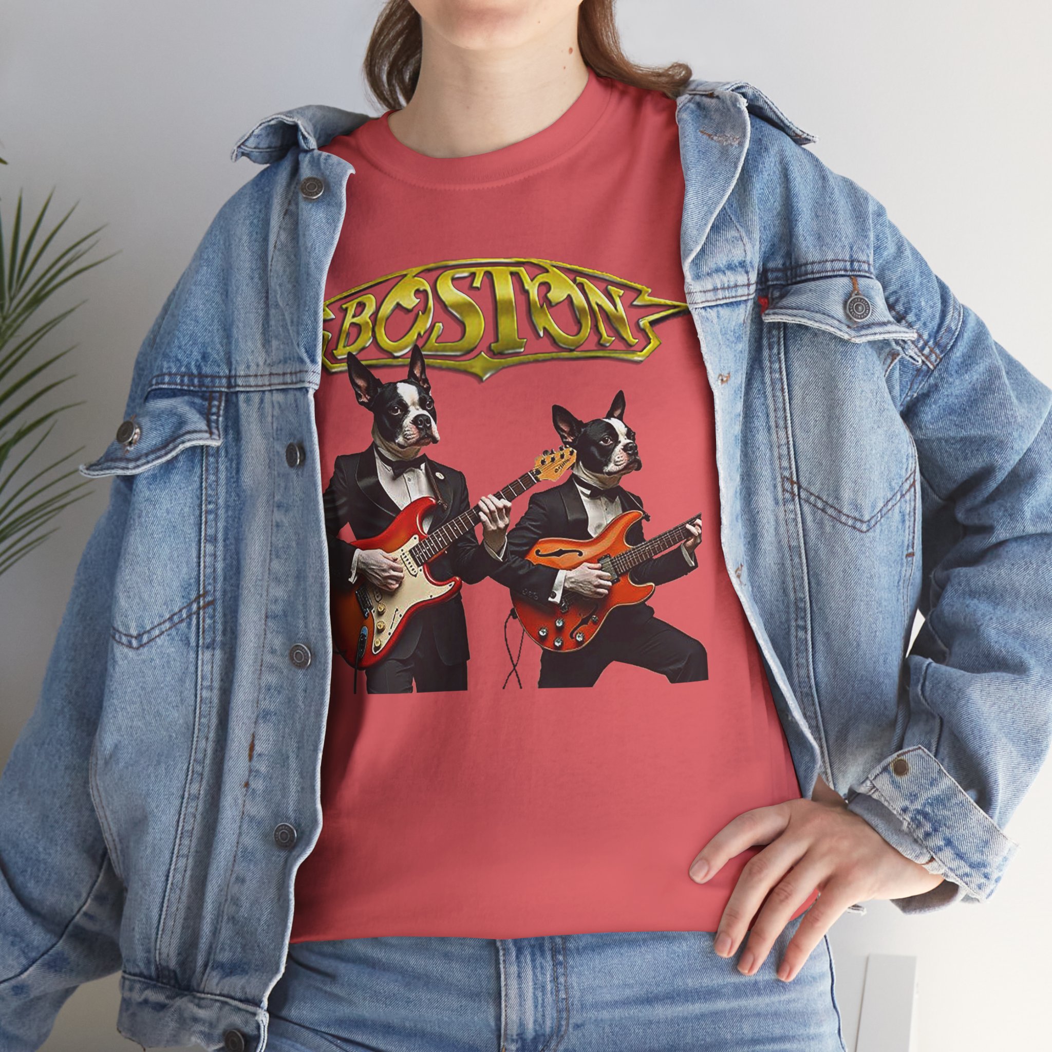 Boston Guitar Dogs Unisex T-Shirt – Vintage Band Graphic Tee - Image 24