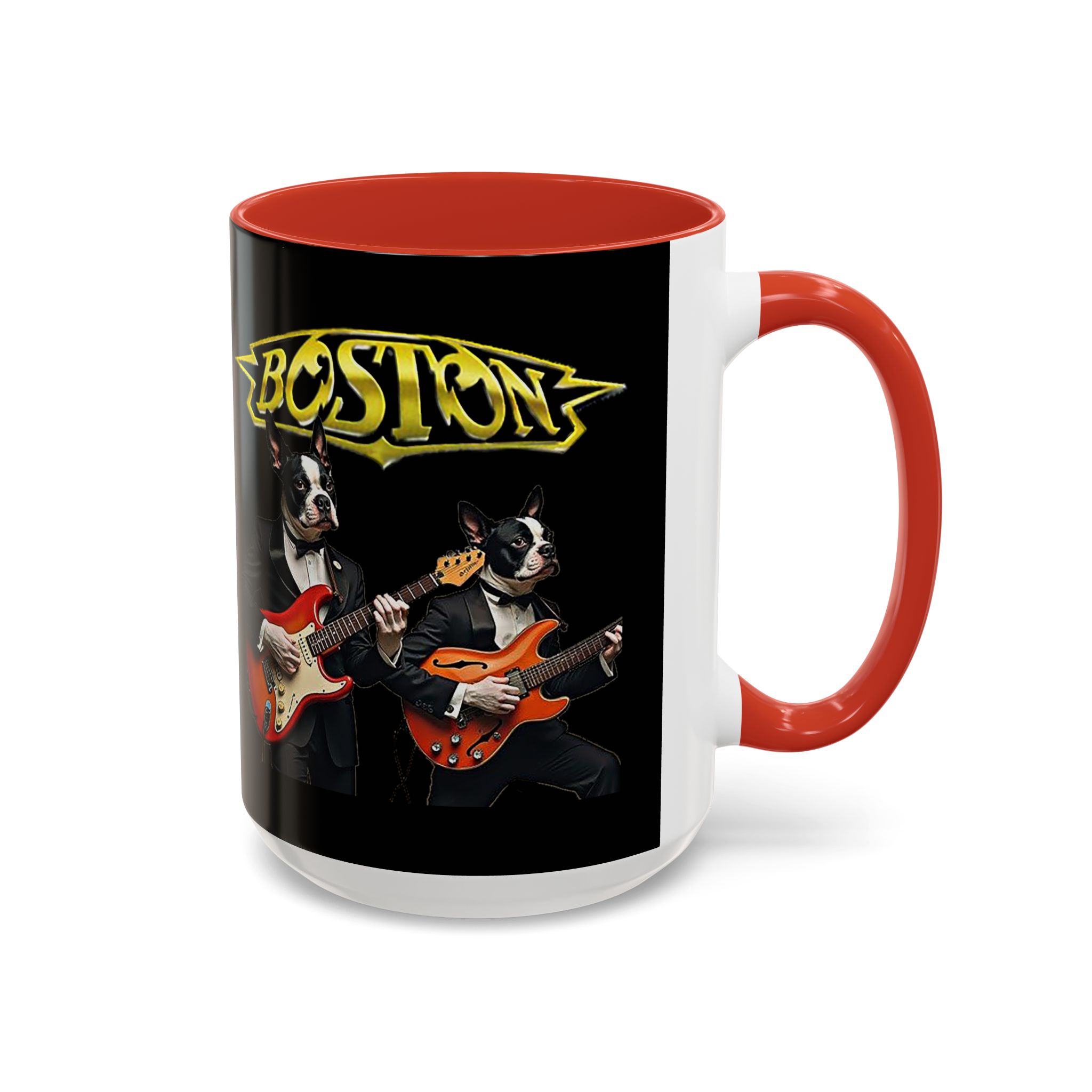Boston Rock Dogs Accent Mug — Coffee Cup for Music and Dog Lovers - (Black) - Image 28