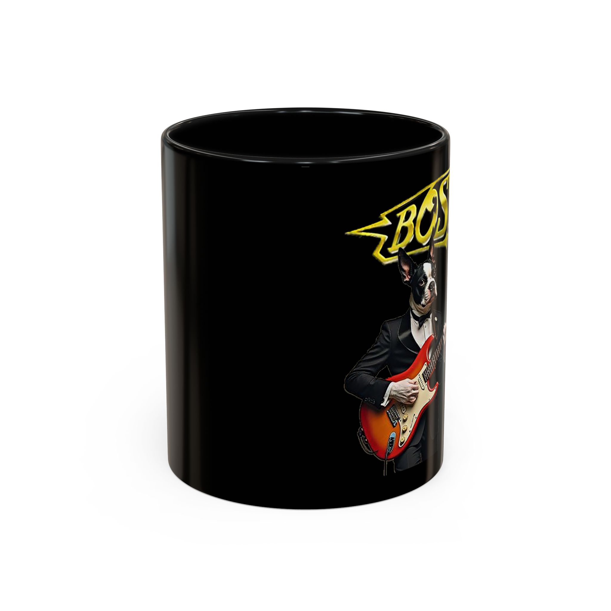 Boston Rock Dogs Accent Mug — Coffee Cup for Music and Dog Lovers - (Black) - Image 7
