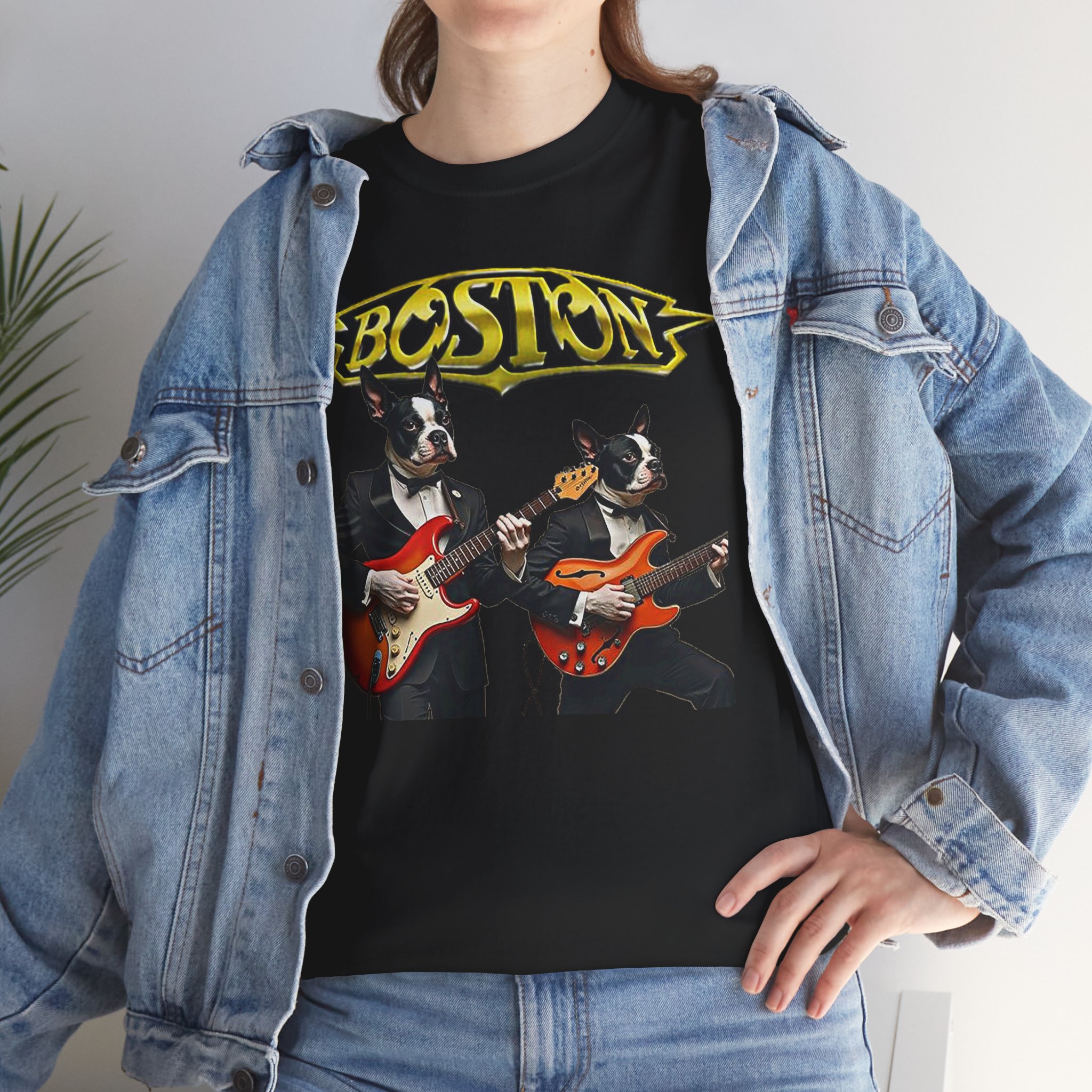 Boston Guitar Dogs Unisex T-Shirt – Vintage Band Graphic Tee - Image 16