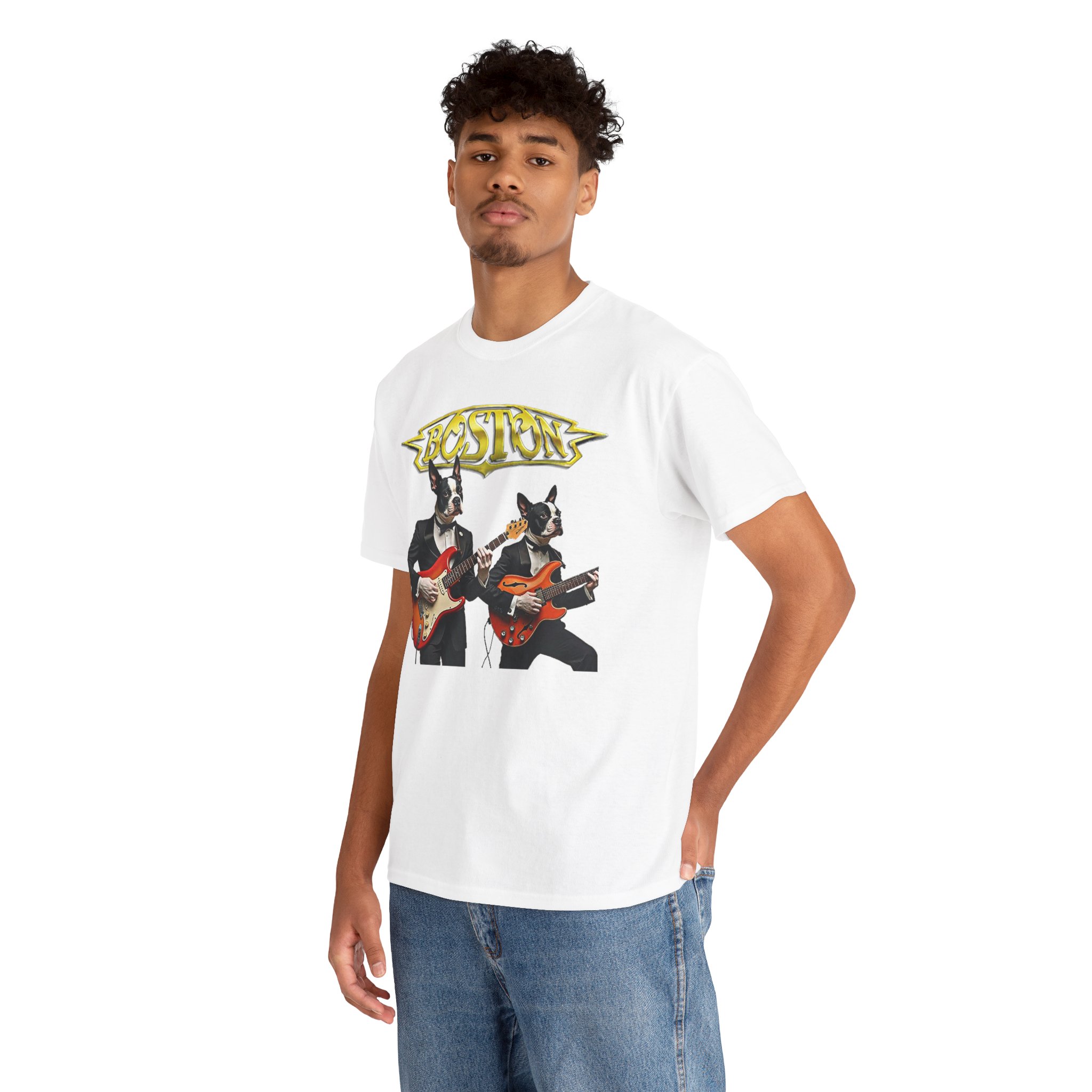 Boston Guitar Dogs Unisex T-Shirt – Vintage Band Graphic Tee - Image 45