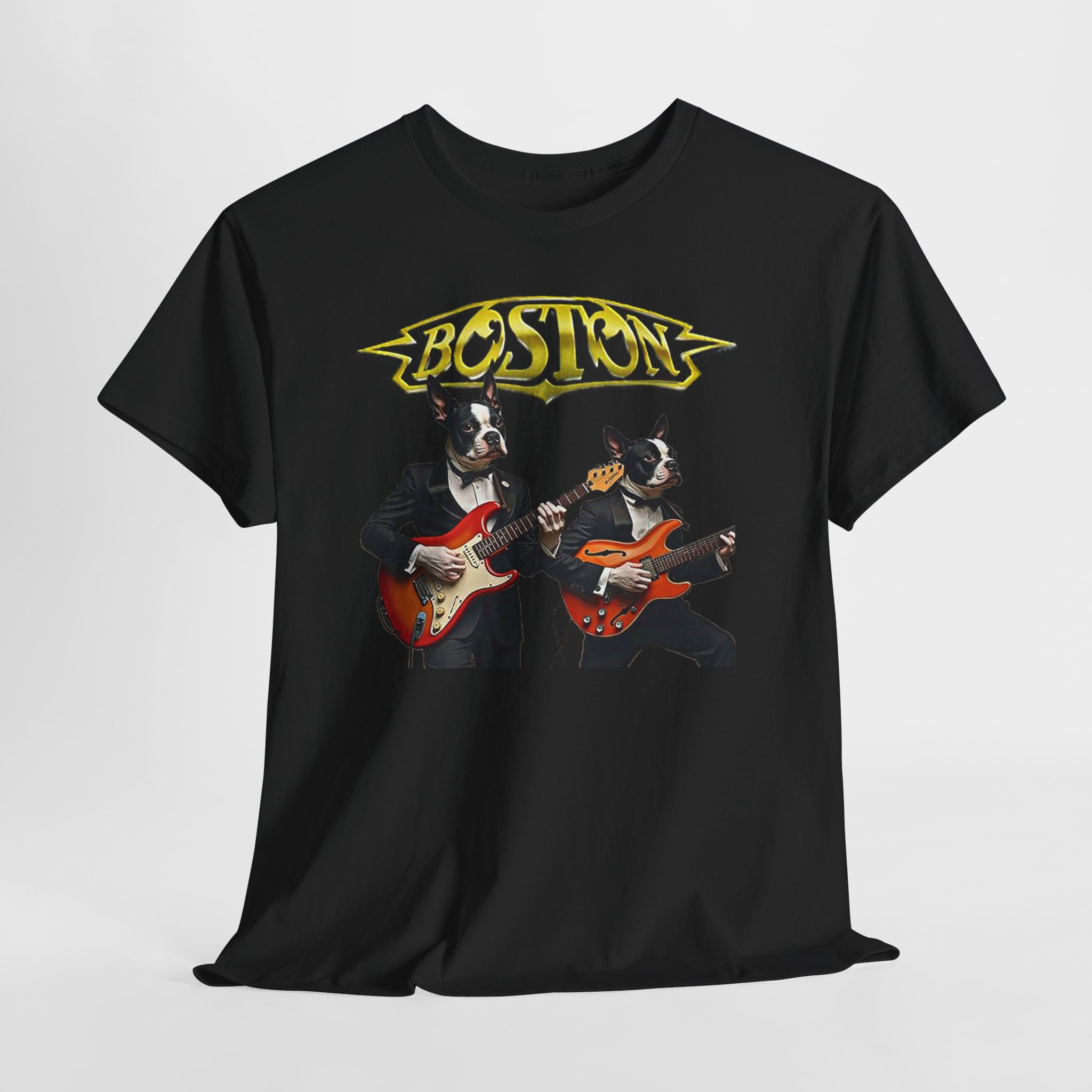 Boston Guitar Dogs Unisex T-Shirt – Vintage Band Graphic Tee - Image 10