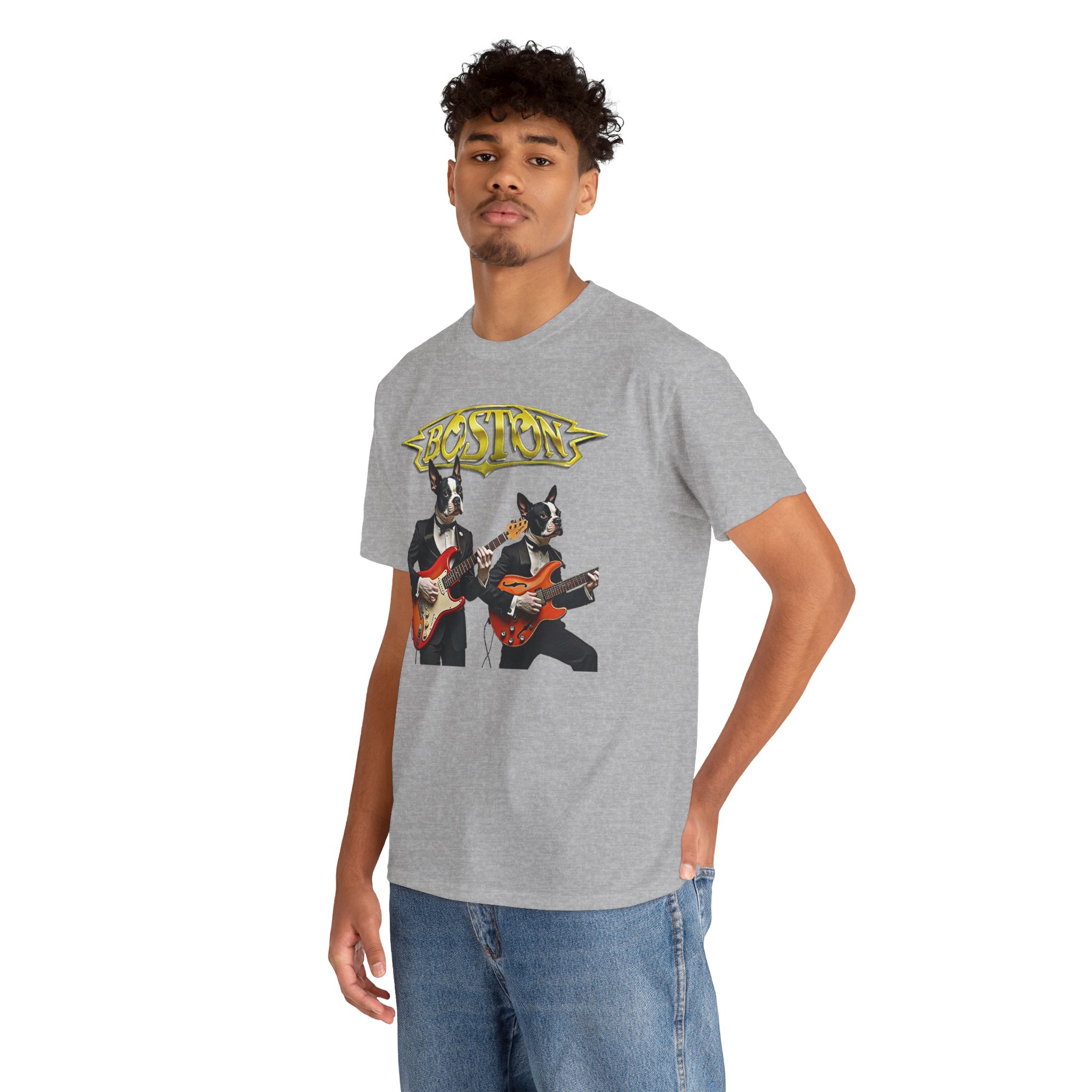 Boston Guitar Dogs Unisex T-Shirt – Vintage Band Graphic Tee - Image 53