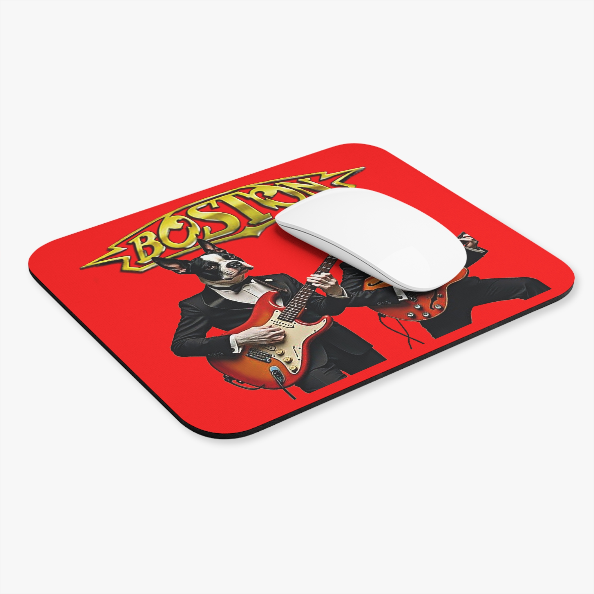Boston Rock Dogs Mouse Pad (Rectangle) - Red - Image 3