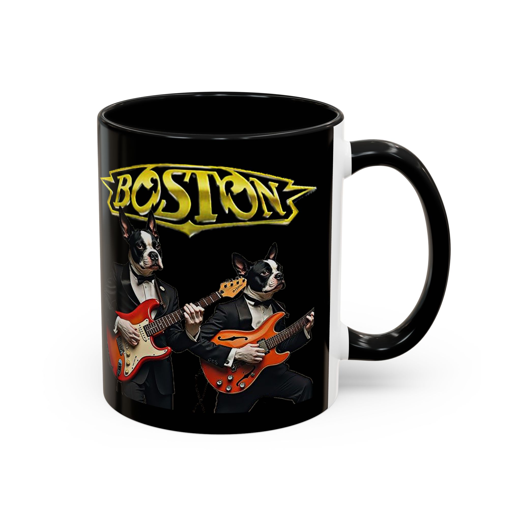 Boston Rock Dogs Accent Mug — Coffee Cup for Music and Dog Lovers - (Black) - Image 9