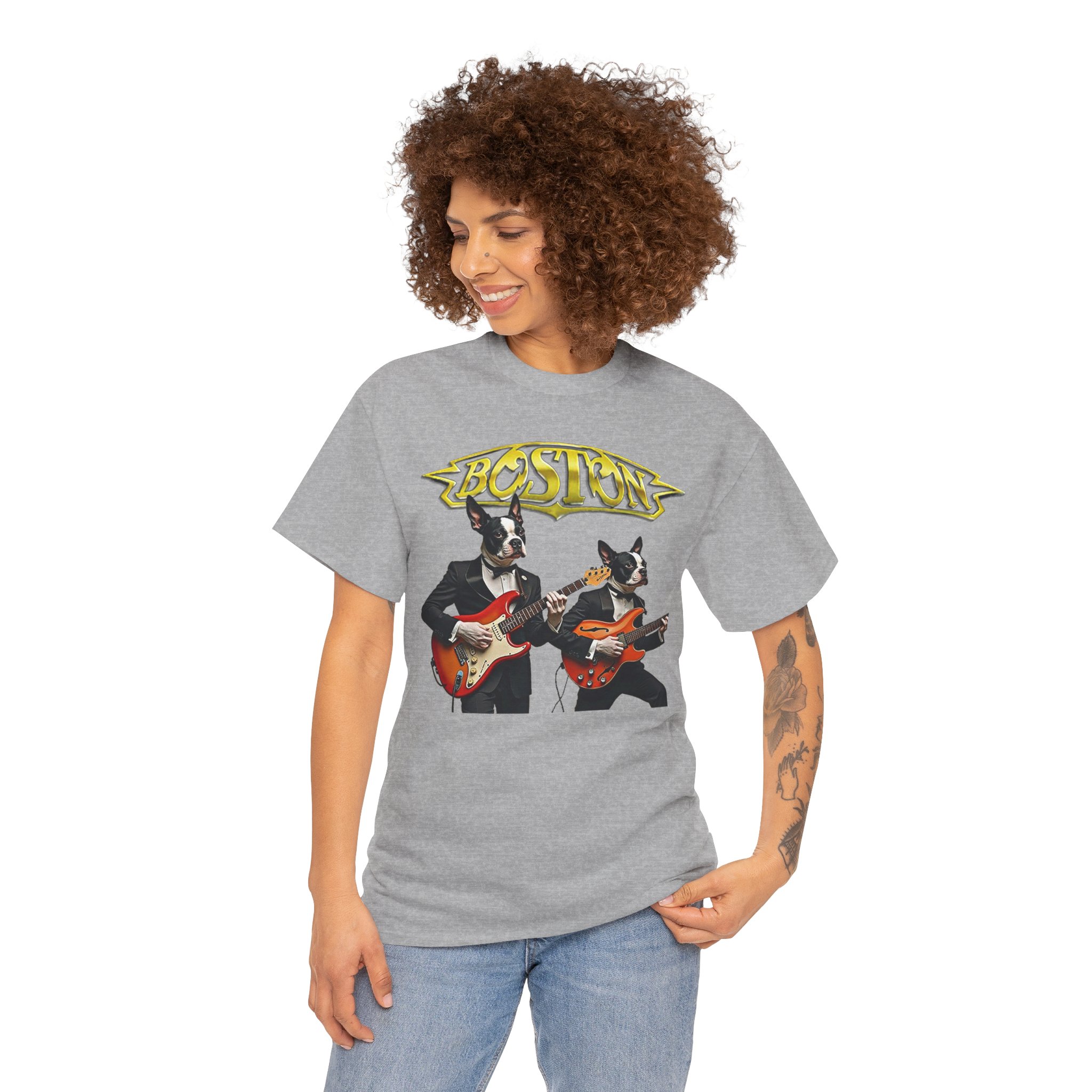 Boston Guitar Dogs Unisex T-Shirt – Vintage Band Graphic Tee - Image 51