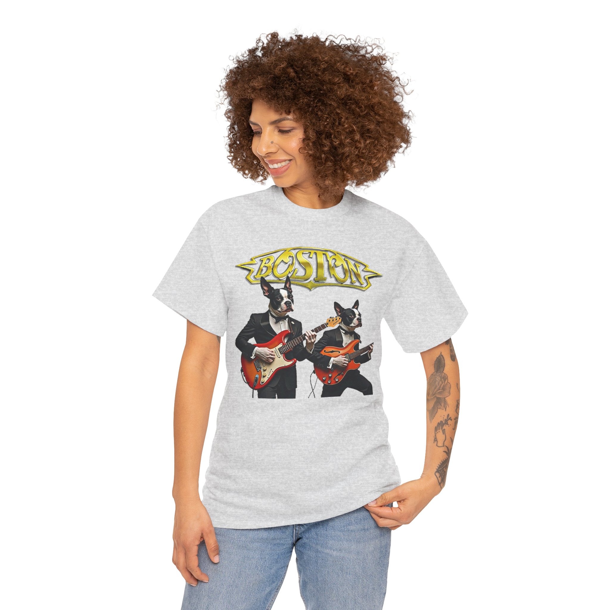 Boston Guitar Dogs Unisex T-Shirt – Vintage Band Graphic Tee - Image 59