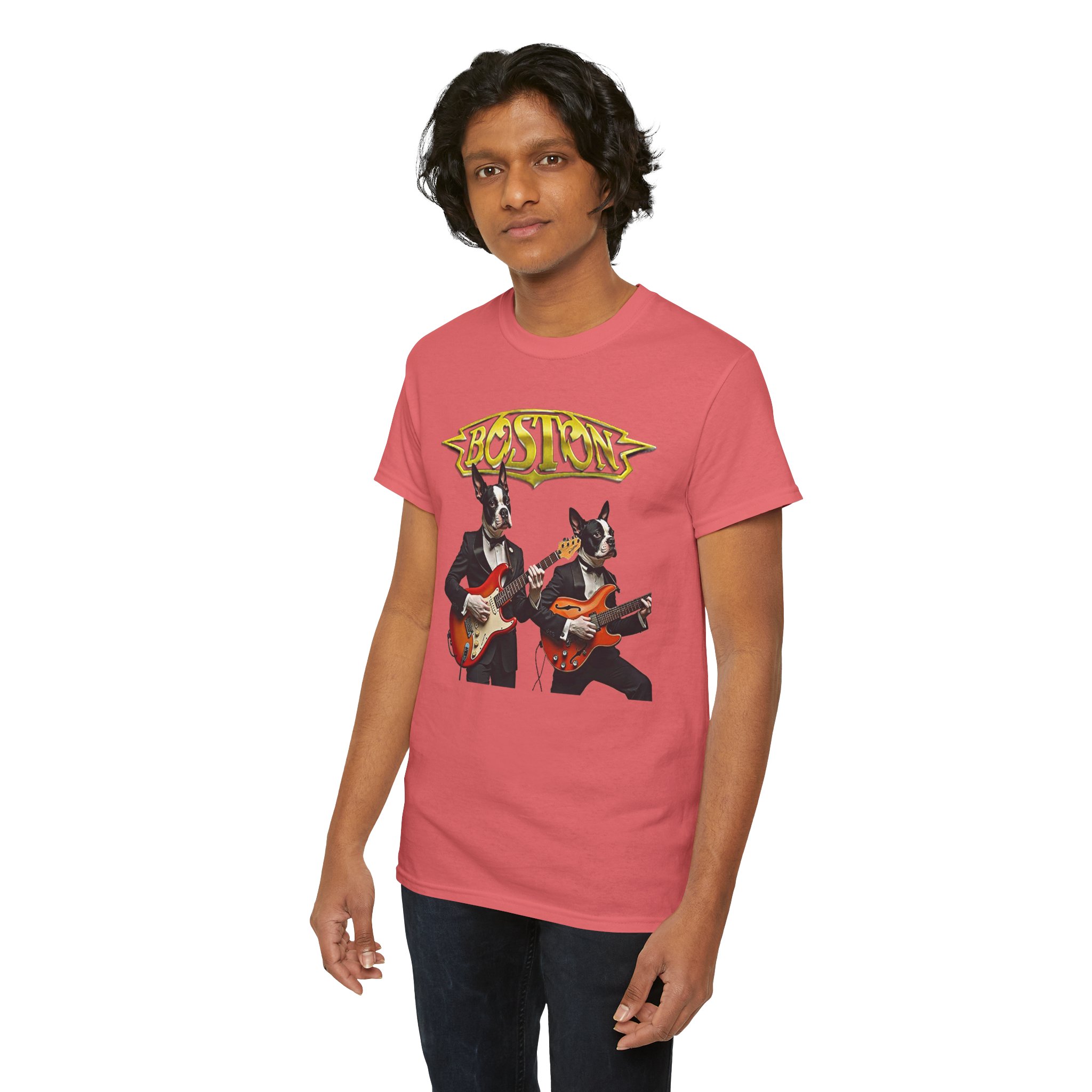 Boston Guitar Dogs Unisex T-Shirt – Vintage Band Graphic Tee - Image 23