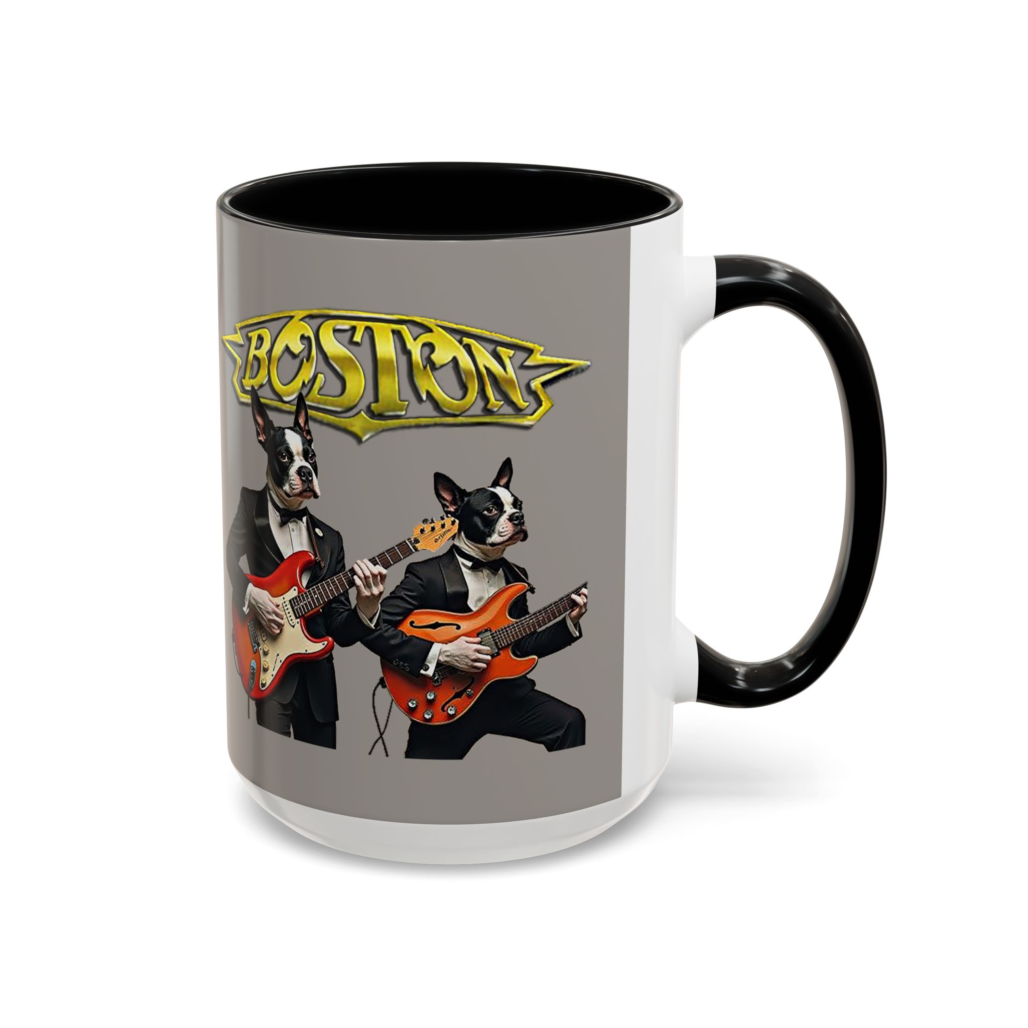 Boston Rock Dogs Accent Mug — Coffee Cup for Music and Dog Lovers - (Gray) - Image 18